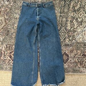 Zara wide leg Blue Denim Jeans